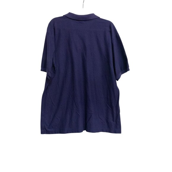Mens Saddlebrook 2XL Navy Polo Shirt Short Sleeve Lightweight Soft Cotton Blend - Picture 2 of 6